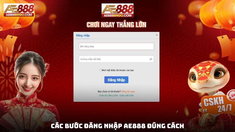 Các bước đăng nhập ae888 đúng cách